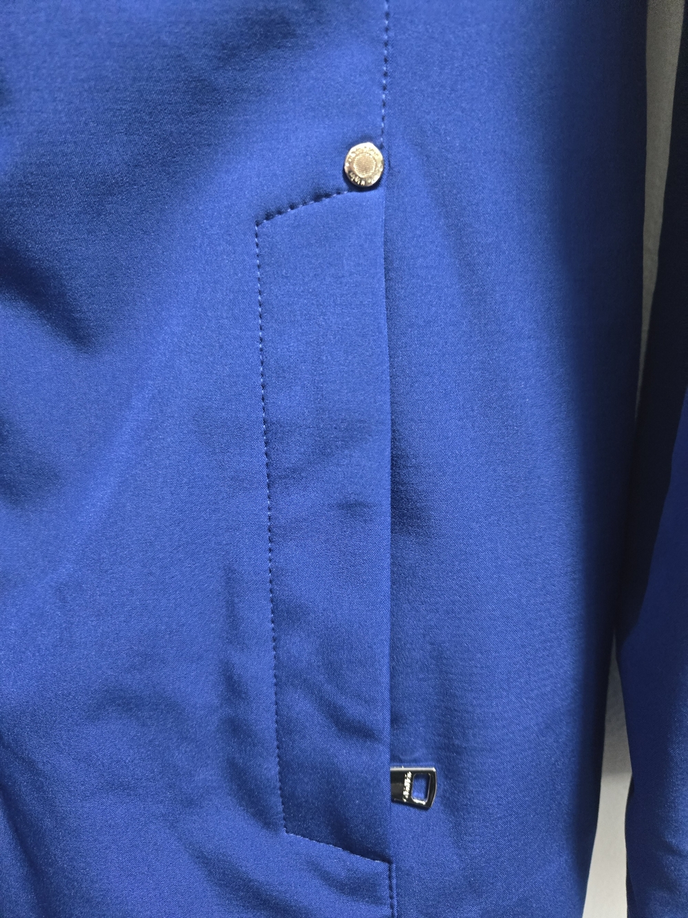 Calvin Klein Blue Zip-Up Hooded Coat - Picture 6 of 8